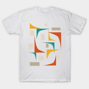 Mid Century Retro Geometric Corners T-Shirt